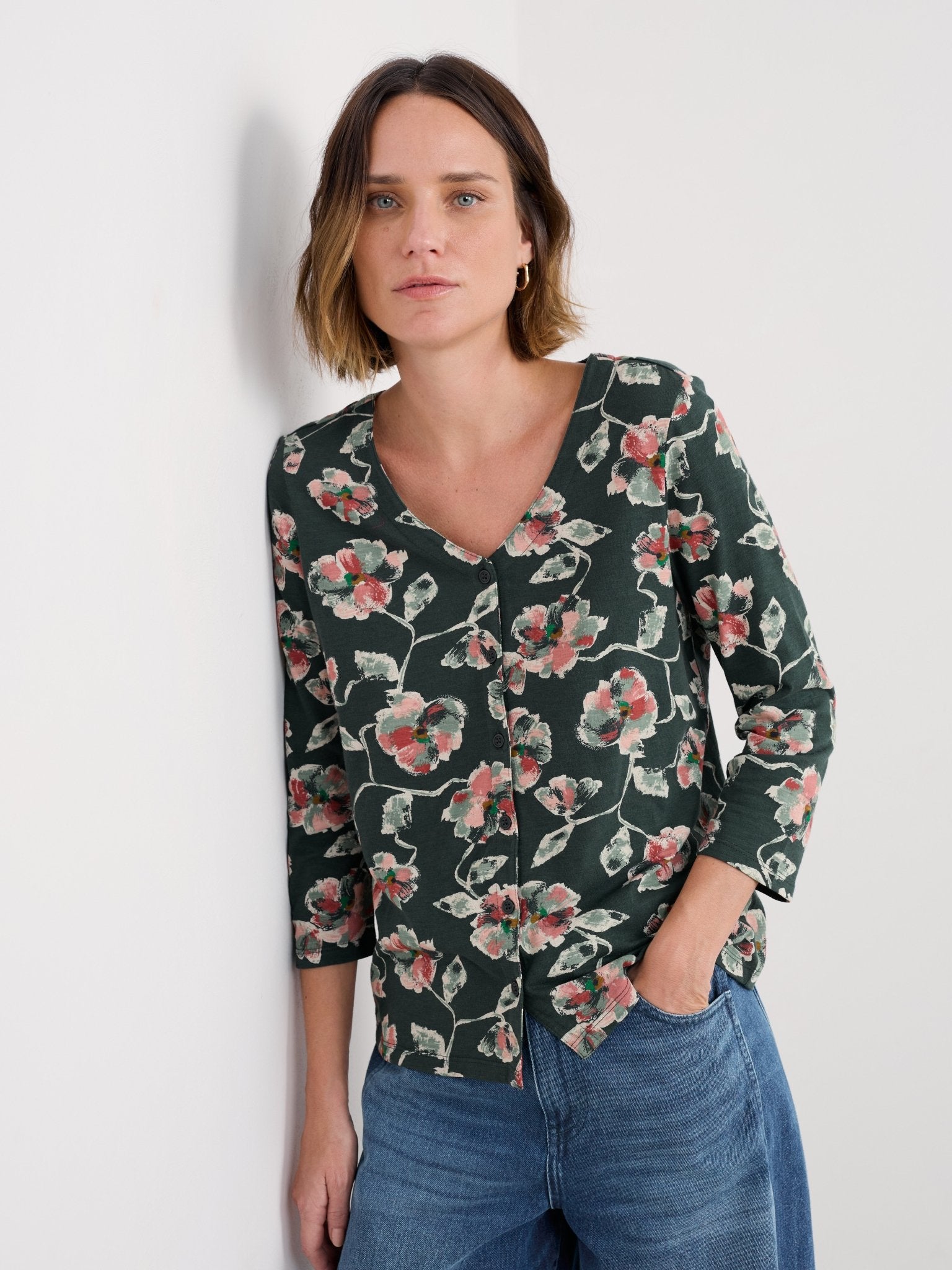 picture of Seasalt 3/4 Studio Glass Top - Artist Camelia Coppice - Number Two - womens - fashion - clothing - Seasalt 2