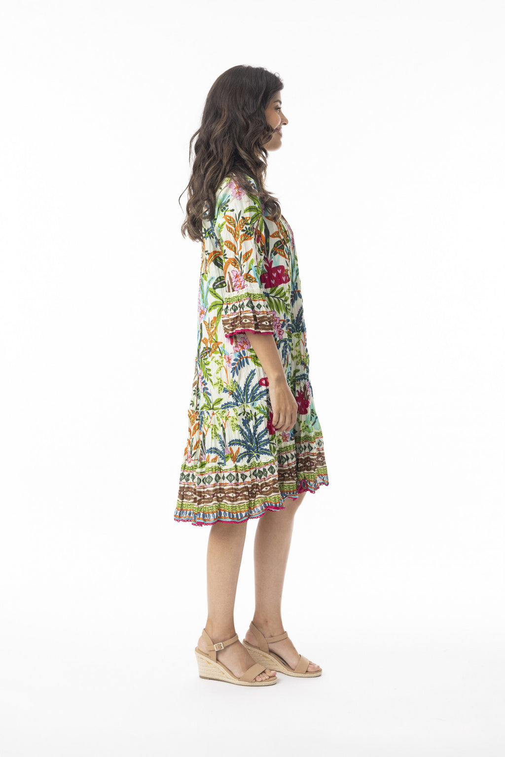 picture of Orientique Ovahe Printed Pleated Dress - Number Two - womens - fashion - clothing - Orientique 2