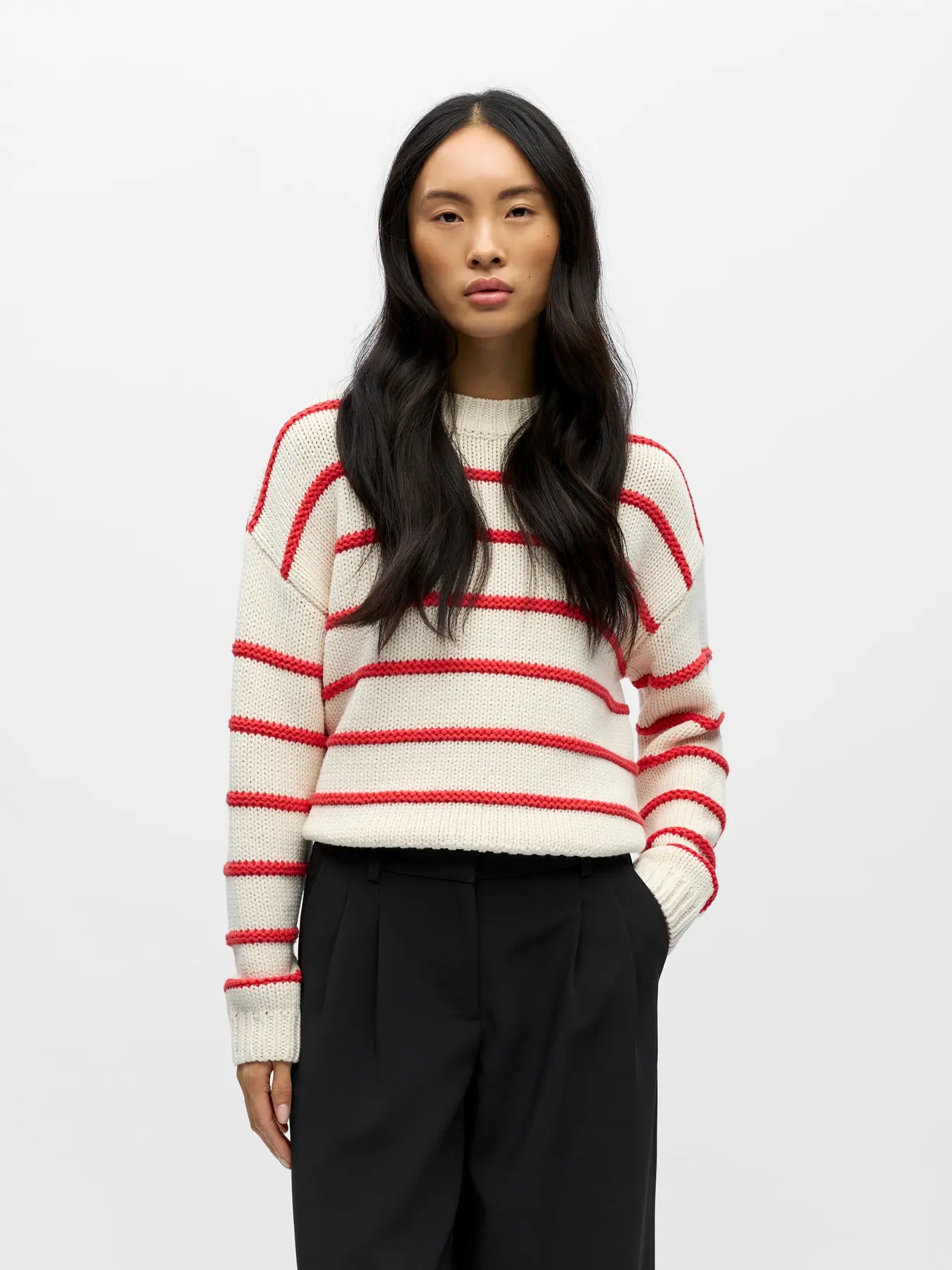 picture of Object Oda Pullover - Birch/Poinsettia - Number Two - womens - fashion - clothing - Object 4