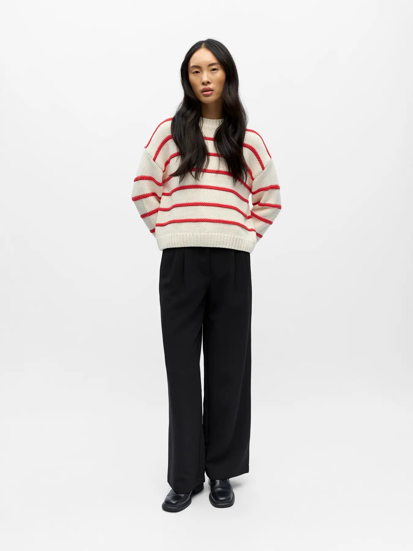picture of Object Oda Pullover - Birch/Poinsettia - Number Two - womens - fashion - clothing - Object 2