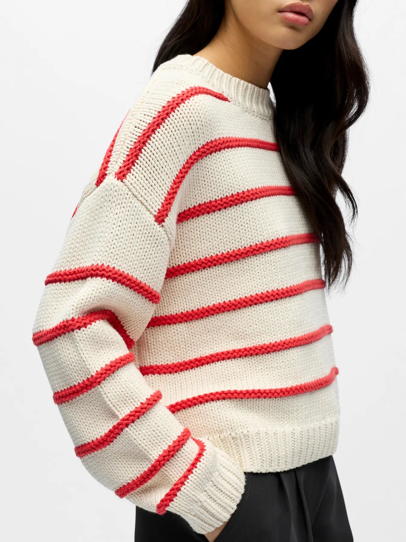 picture of Object Oda Pullover - Birch/Poinsettia - Number Two - womens - fashion - clothing - Object 1