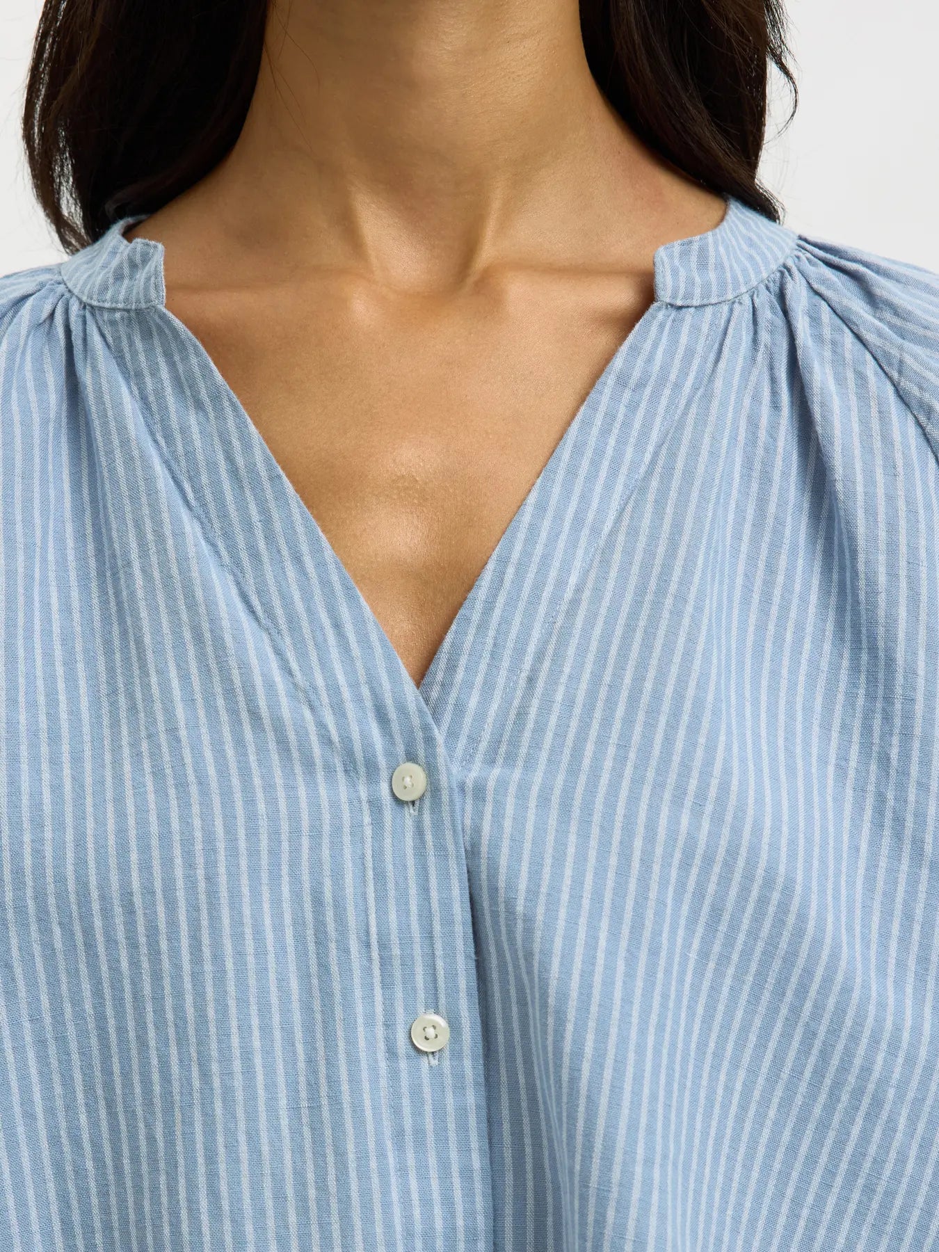 picture of Selected Cleo Alberta Striped Shirt - Dusty Blue/White - Number Two - womens - fashion - clothing - Selected 4