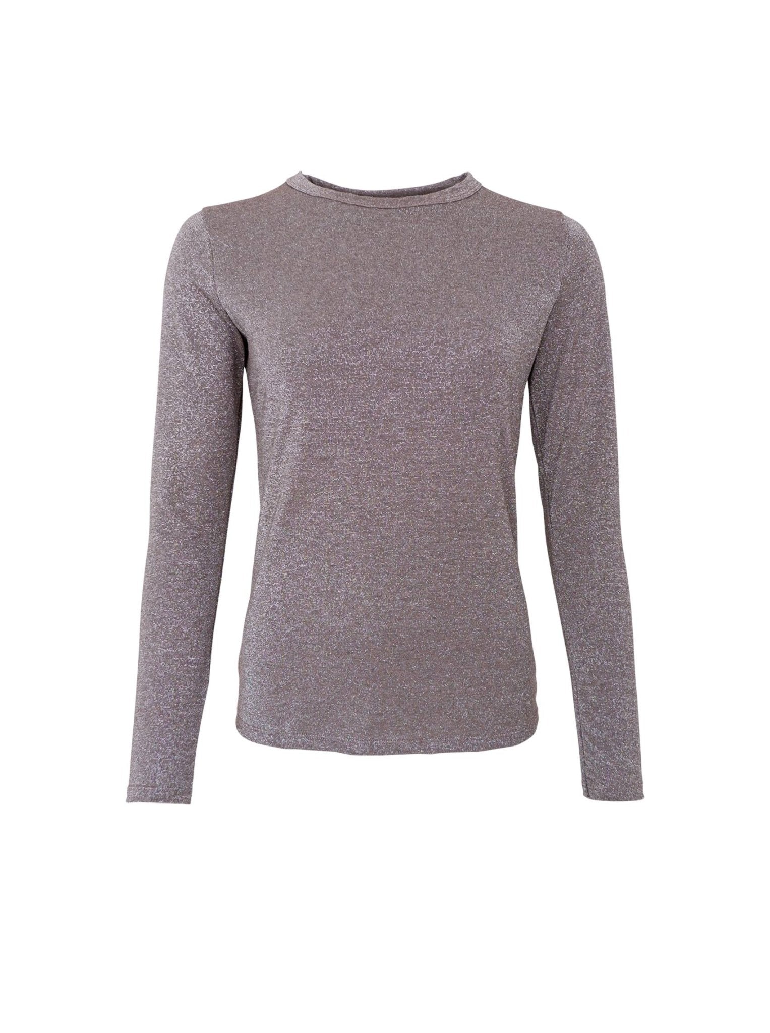 picture of Black Colour FAYE Lurex Blouse T Shirt - Taupe - Number Two - womens - fashion - clothing - Black Colour 1