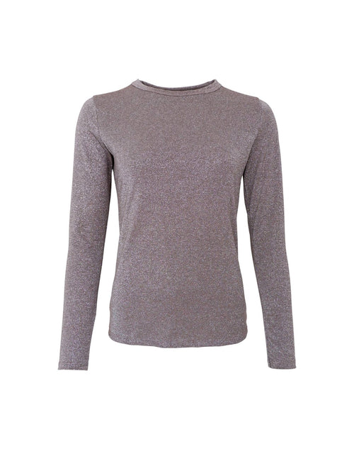 picture of Black Colour FAYE Lurex Blouse T Shirt - Taupe - Number Two - womens - fashion - clothing - Black Colour 1