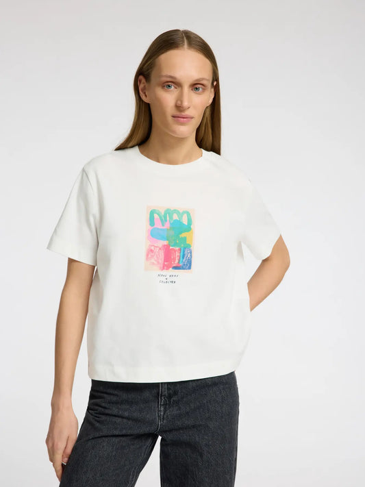 Selected Femme Essential SS Boxy Tee Bright Print