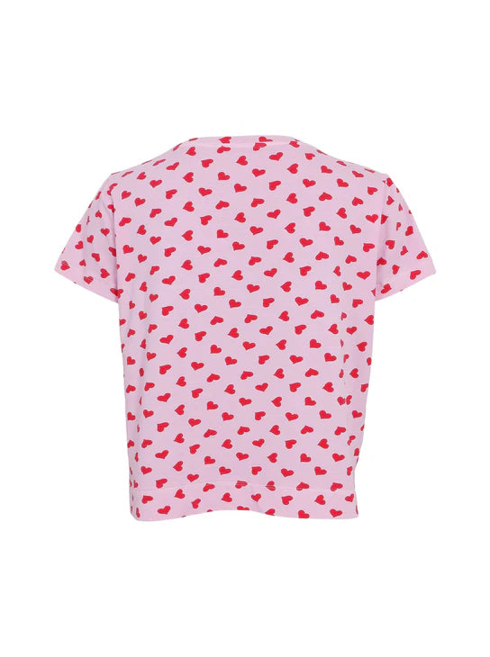 Black Colour ZELDA T-Shirt- Pink Heart