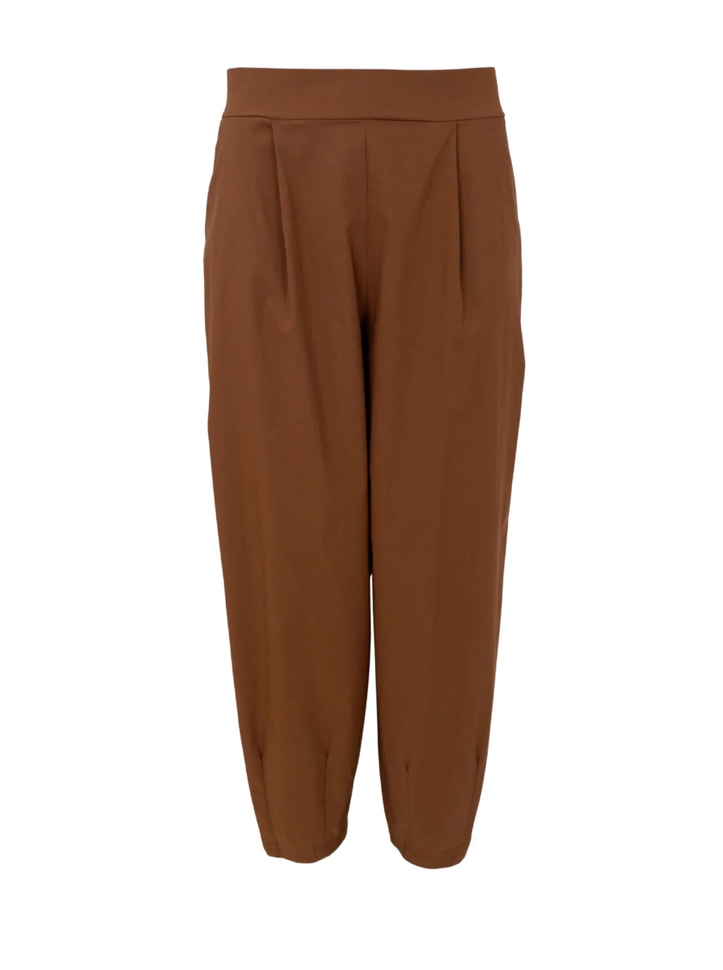 Black Colour DAVINA Barrel Trouser - Hazelnut