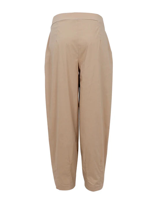 Black Colour DAVINA Barrel Trouser - Sand