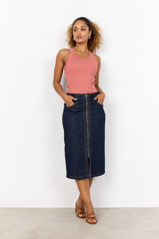 SoyaConcept KIMBERLY 36 Denim Skirt Navy