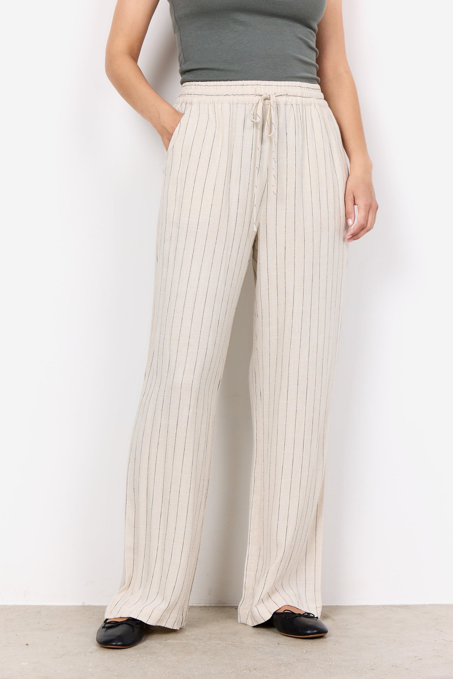 SoyaConcept POULA 2 Trouser Cream Stripe