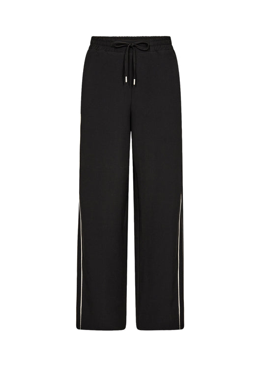SoyaConcept SAYA 15 Trousers Black with Side Stripe