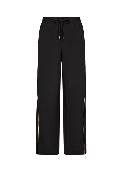 SoyaConcept SAYA 15 Trousers Black with Side Stripe