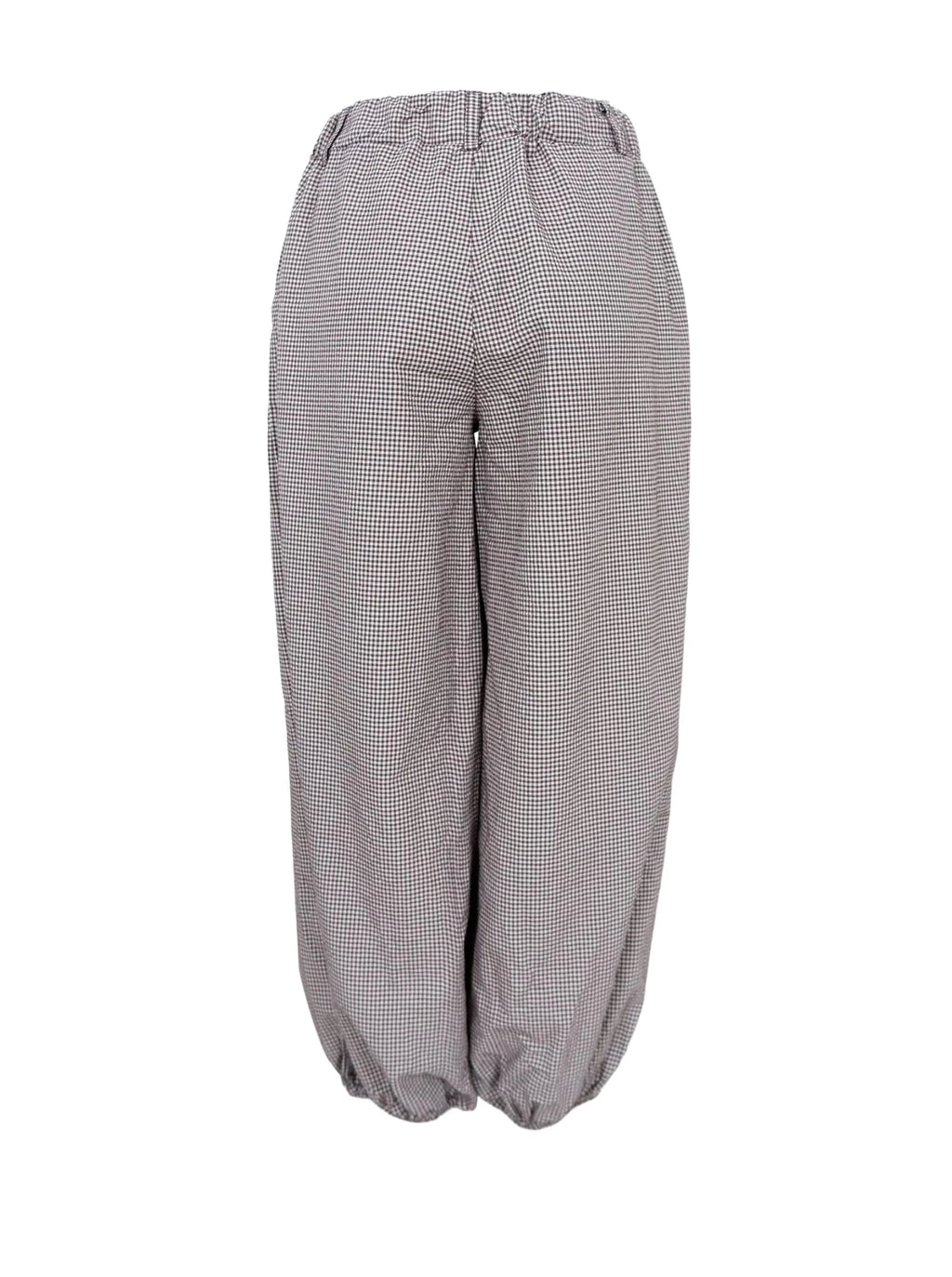 Black Colour MANON Ballon Pant - Coffee Gingham