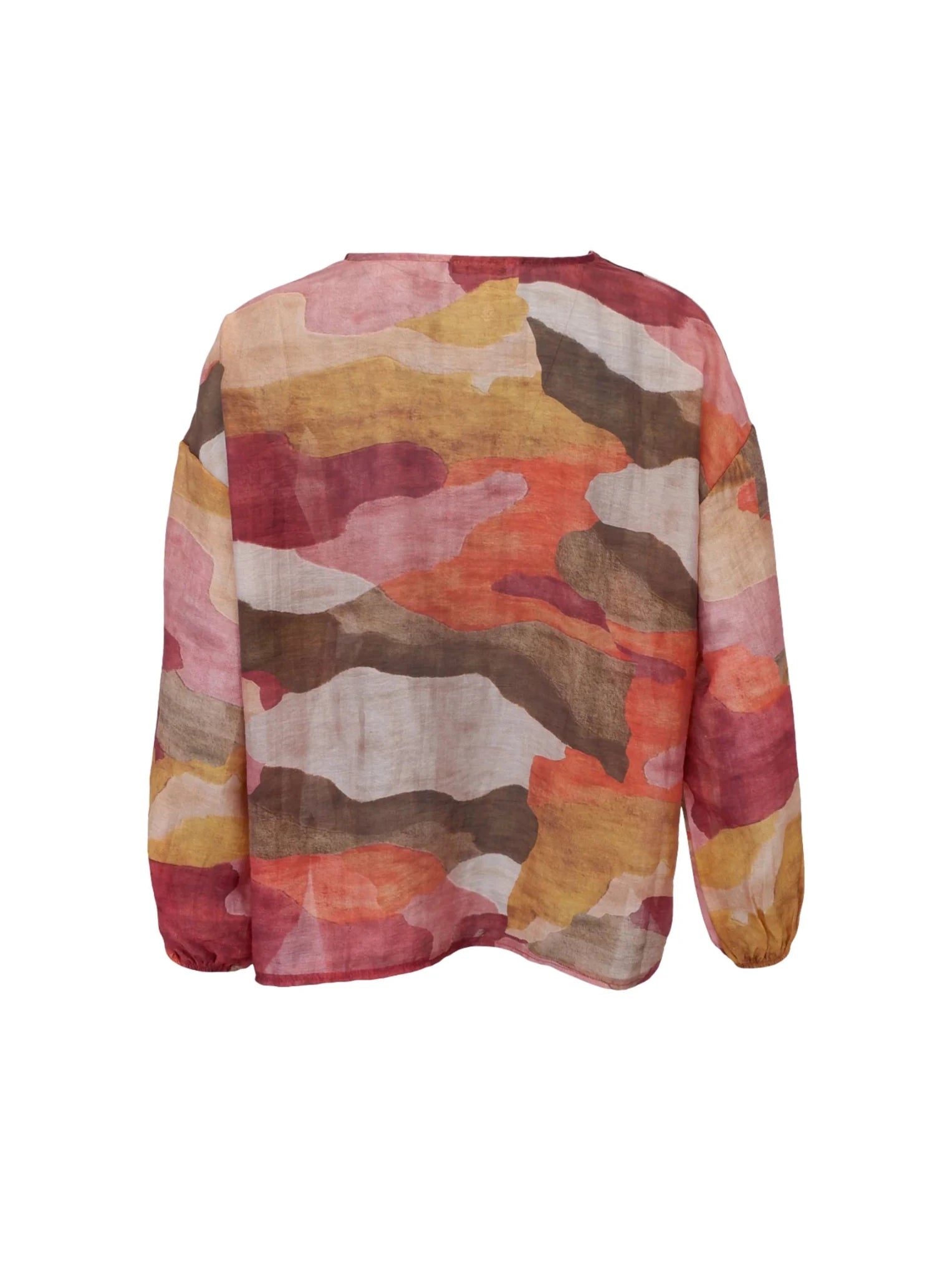 Black Colour ZELLA Sheer Blouse  - Burnt Wine