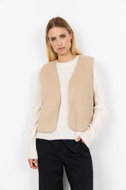 picture of SoyaConcept BINDI 17 Teddy/Cord Waistcoat - Sand - Number Two - womens - fashion - clothing - SoyaConcept 1