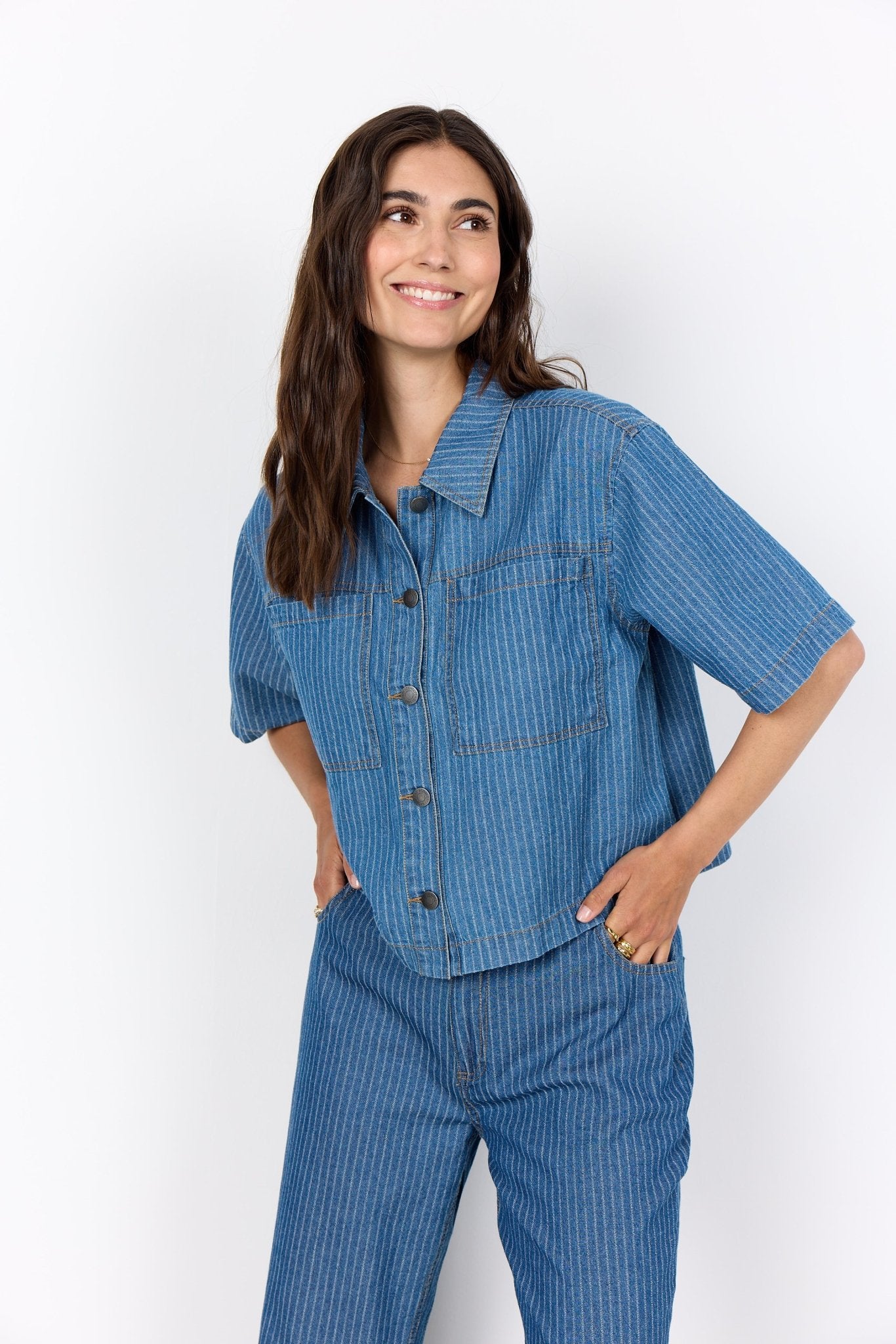 picture of SoyaConcept CAISHO 1 Shirt - Denim Stripe - Number Two - womens - fashion - clothing - SoyaConcept 5