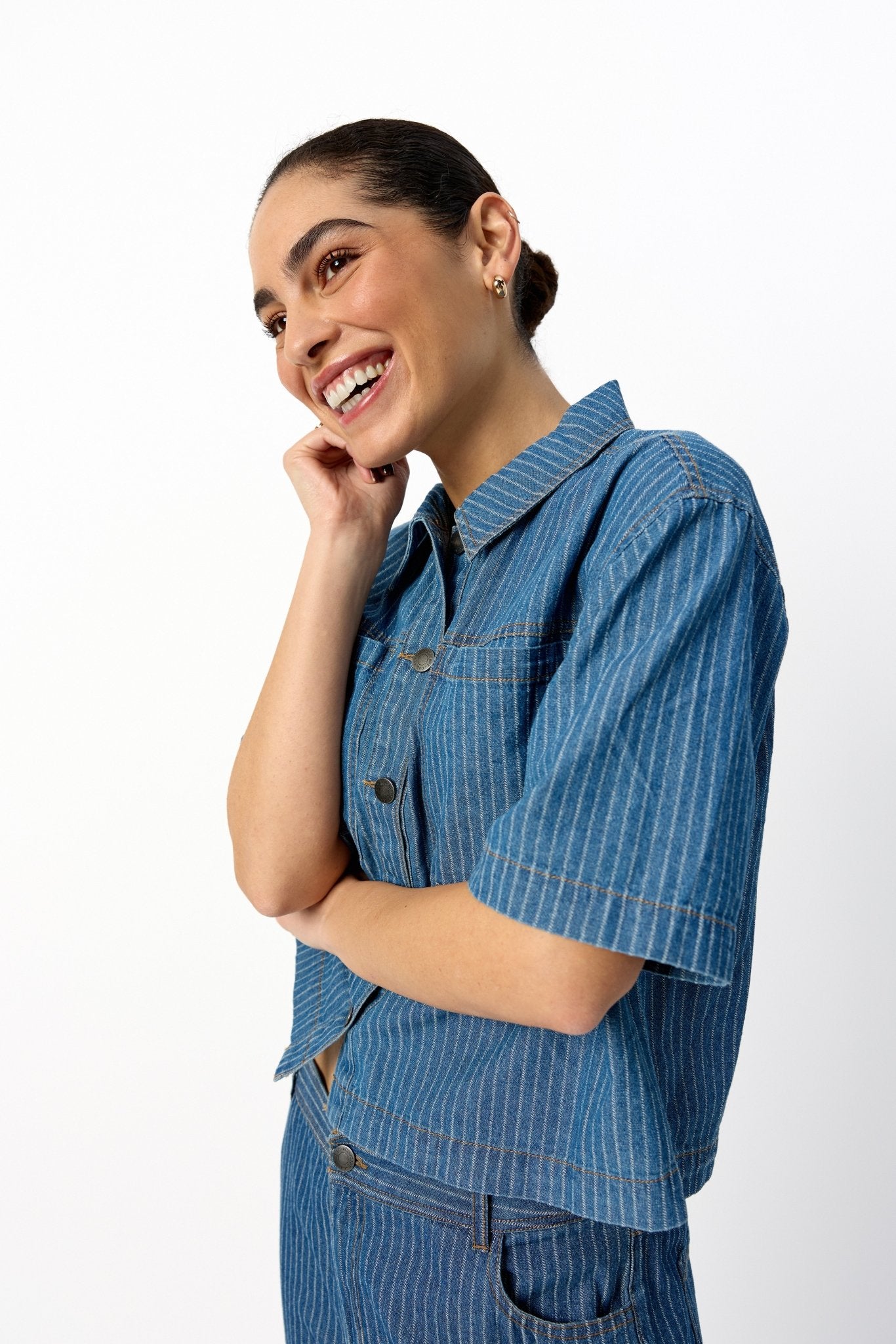 picture of SoyaConcept CAISHO 1 Shirt - Denim Stripe - Number Two - womens - fashion - clothing - SoyaConcept 1