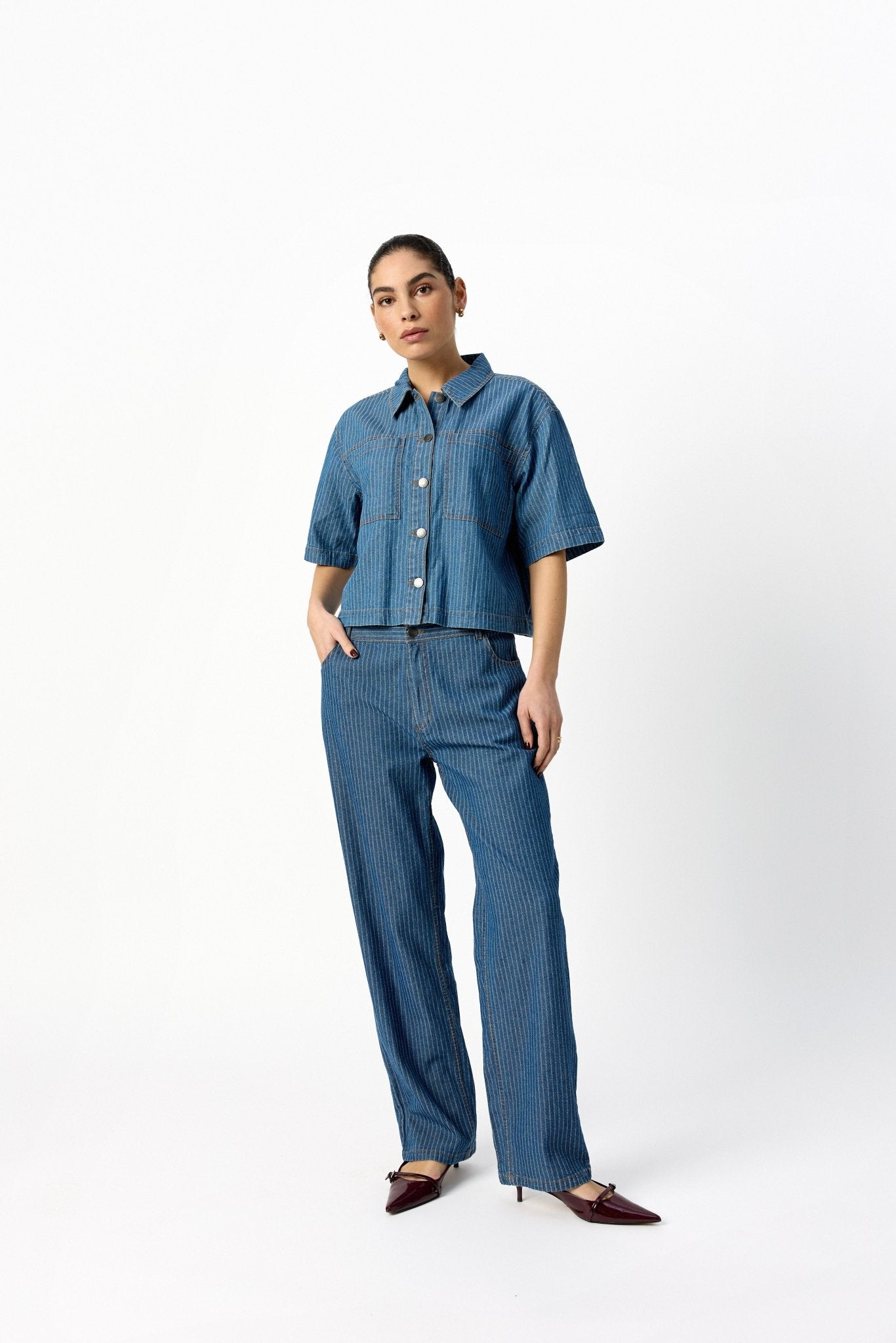 picture of SoyaConcept CAISHO 1 Shirt - Denim Stripe - Number Two - womens - fashion - clothing - SoyaConcept 4