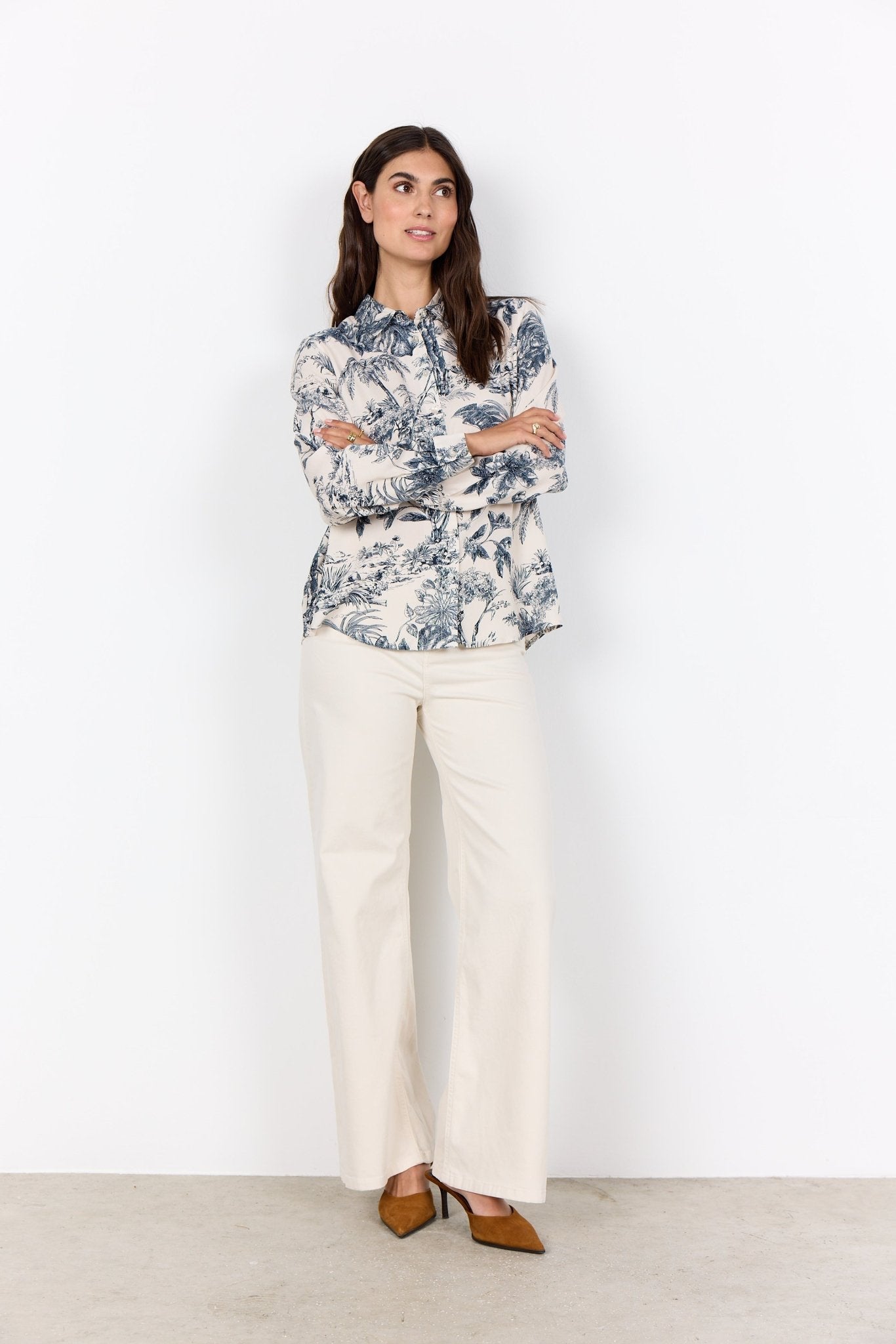 picture of SoyaConcept CARLI 1 Shirt - Dark Blue Print - Number Two - womens - fashion - clothing - SoyaConcept 2
