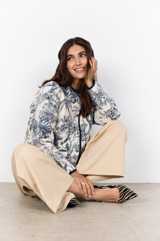 picture of SoyaConcept CARLI 3 Jacket Shirt - Dark Blue Print - Number Two - womens - fashion - clothing - SoyaConcept 1