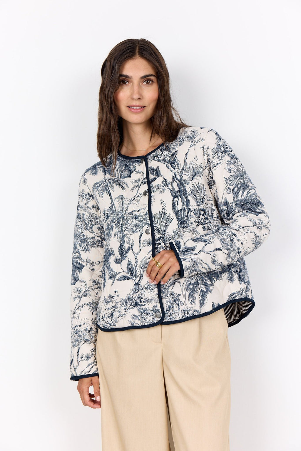 picture of SoyaConcept CARLI 3 Jacket Shirt - Dark Blue Print - Number Two - womens - fashion - clothing - SoyaConcept 2