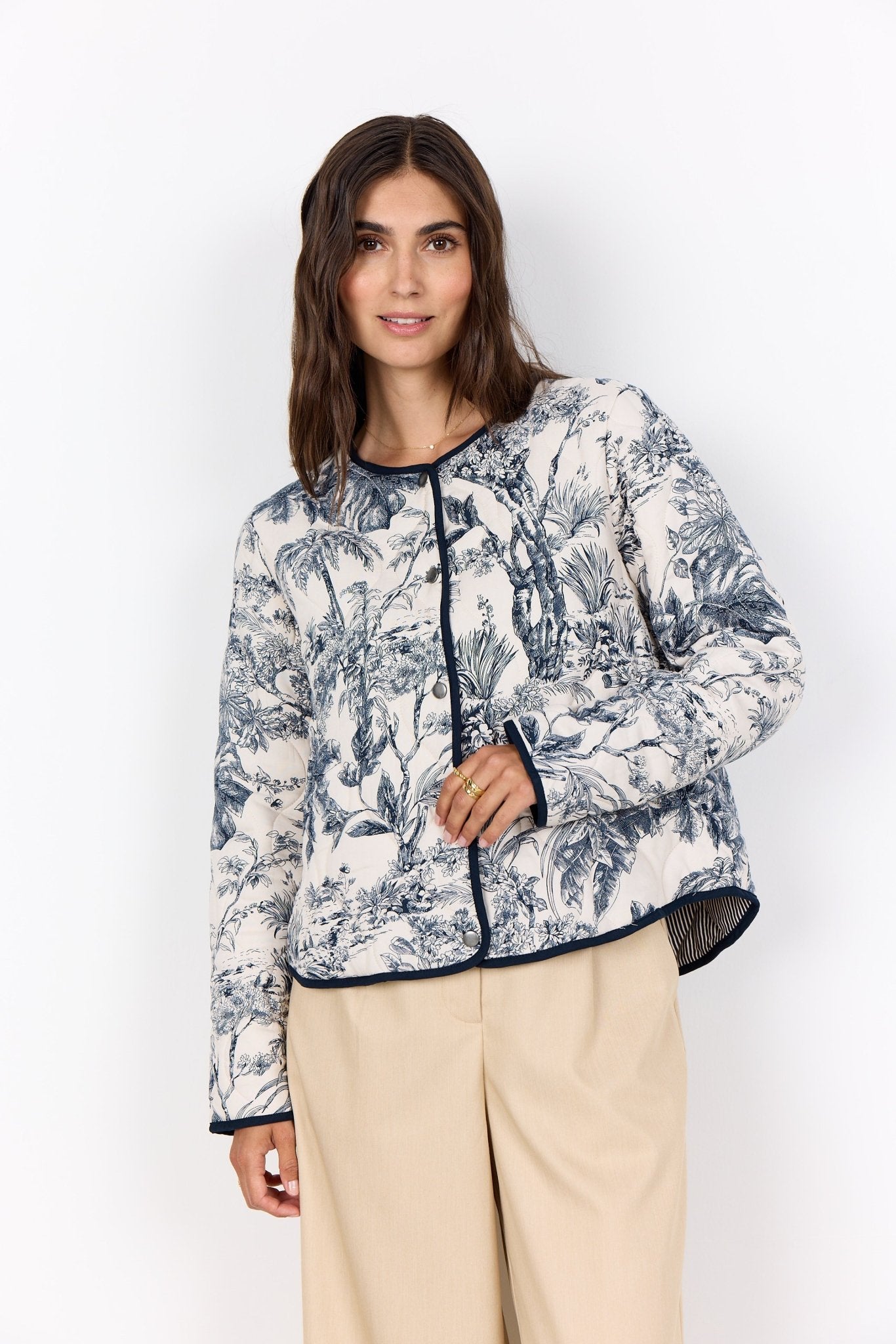 picture of SoyaConcept CARLI 3 Jacket Shirt - Dark Blue Print - Number Two - womens - fashion - clothing - SoyaConcept 2