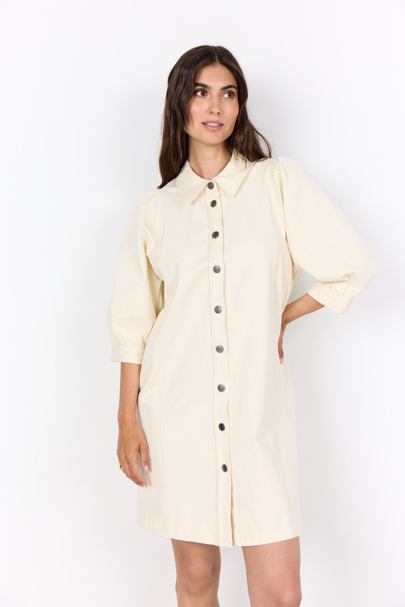 picture of SoyaConcept BESS 6 Dress - Ecru - Number Two - womens - fashion - clothing - SoyaConcept 1