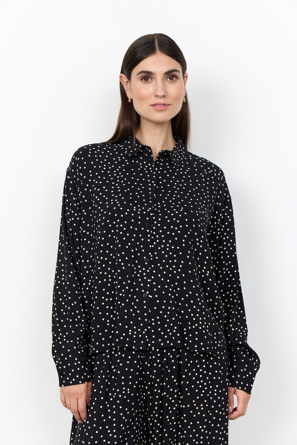 SoyaConcept Gilda 2 Shirt- Black Polka Dot
