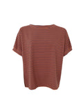 Black Colour Maya Loose Tee  - Camel