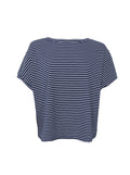 Black Colour Maya Loose Tee  - Navy