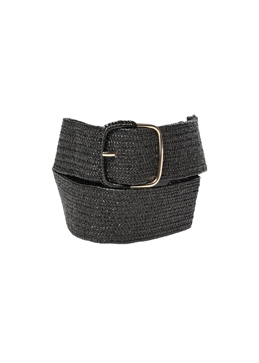 picture of SoyaConcept FAUZIA 1 Raffia Belt Black - Number Two - womens - fashion - accessories - SoyaConcept 1