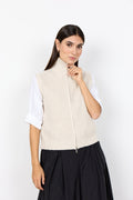picture of SoyaConcept GITH 1 Waistcoat Knit - Cream Melange - Number Two - womens - fashion - clothing - SoyaConcept 1