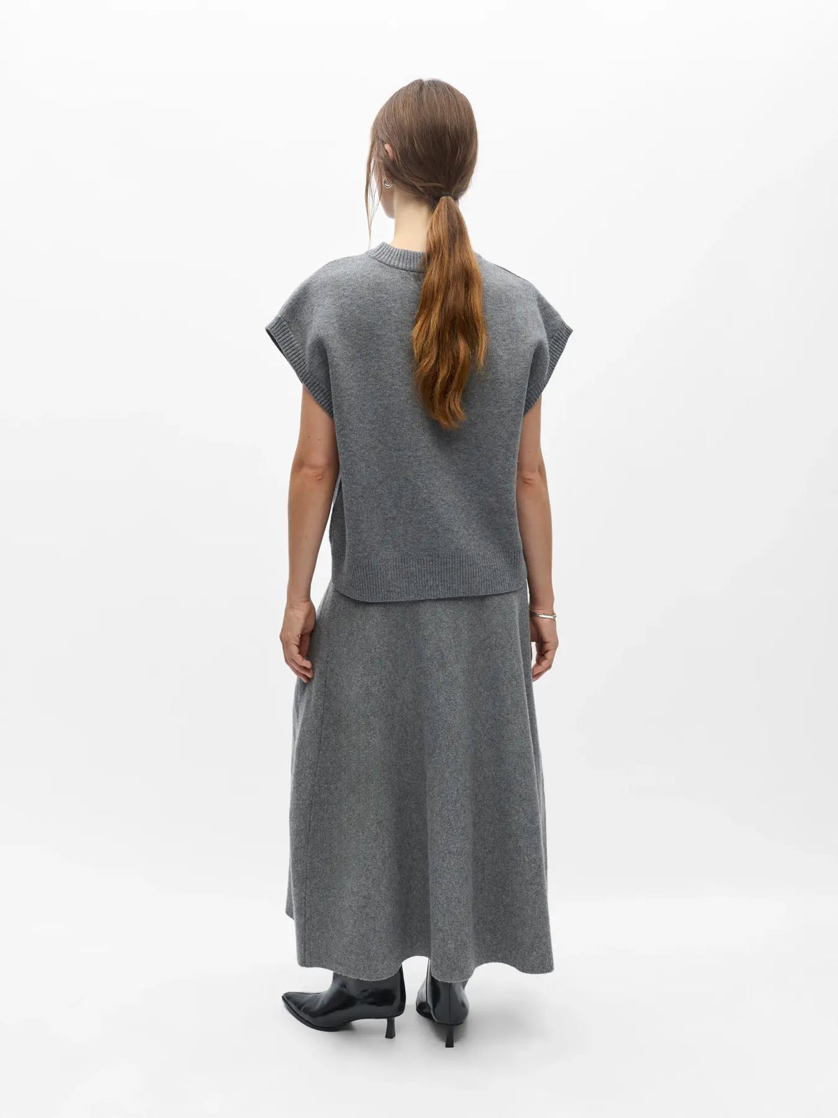 Object Itone Tank Jumper - Medium Grey Melange