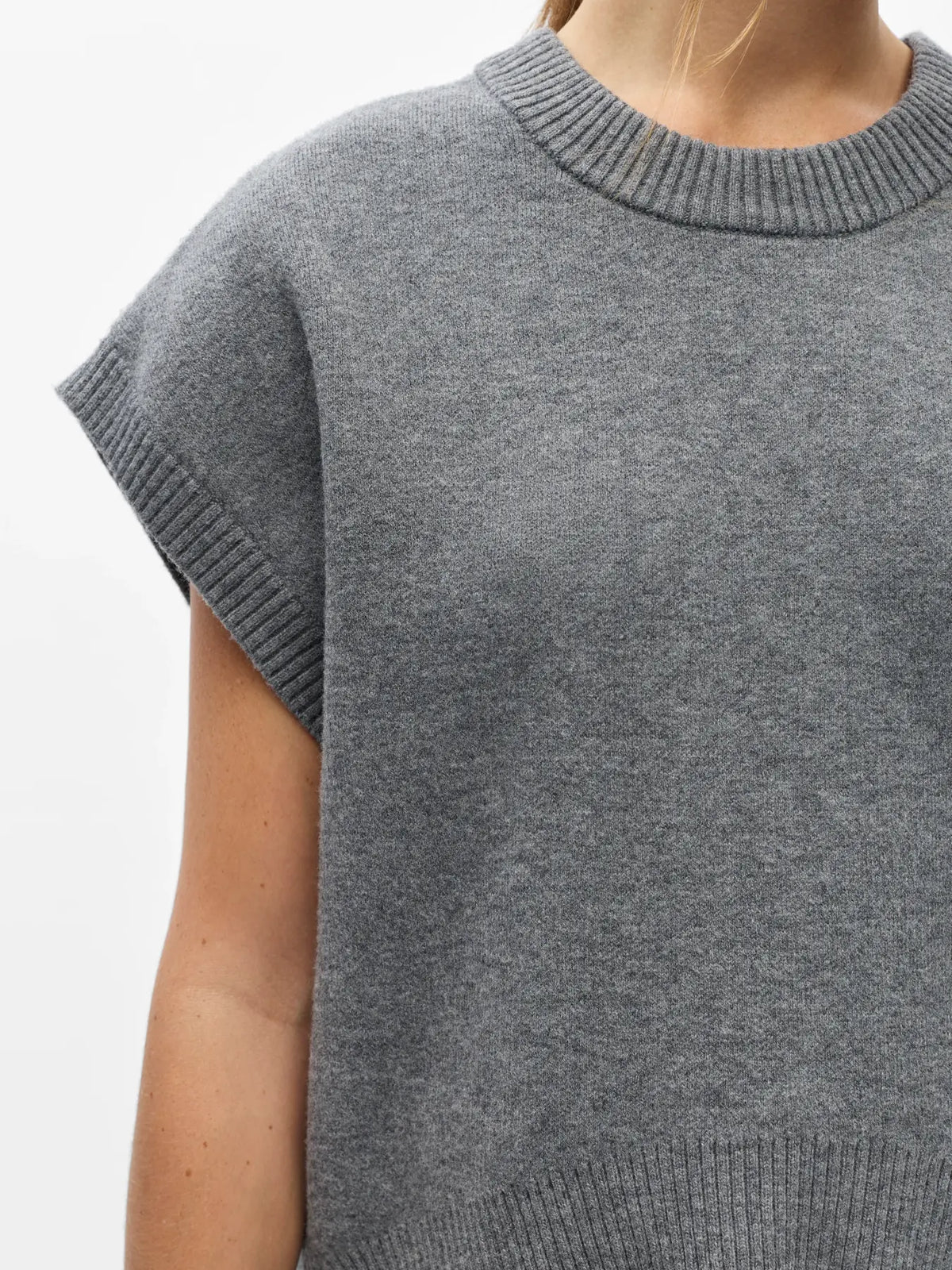 Object Itone Tank Jumper - Medium Grey Melange