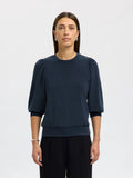 picture of Selected Tenny 3/4 Sweat Top - Dark Sapphire - Number Two - womens - fashion - clothing - Selected Femme 1