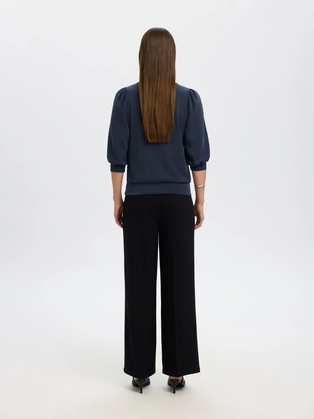 picture of Selected Tenny 3/4 Sweat Top - Dark Sapphire - Number Two - womens - fashion - clothing - Selected Femme 7