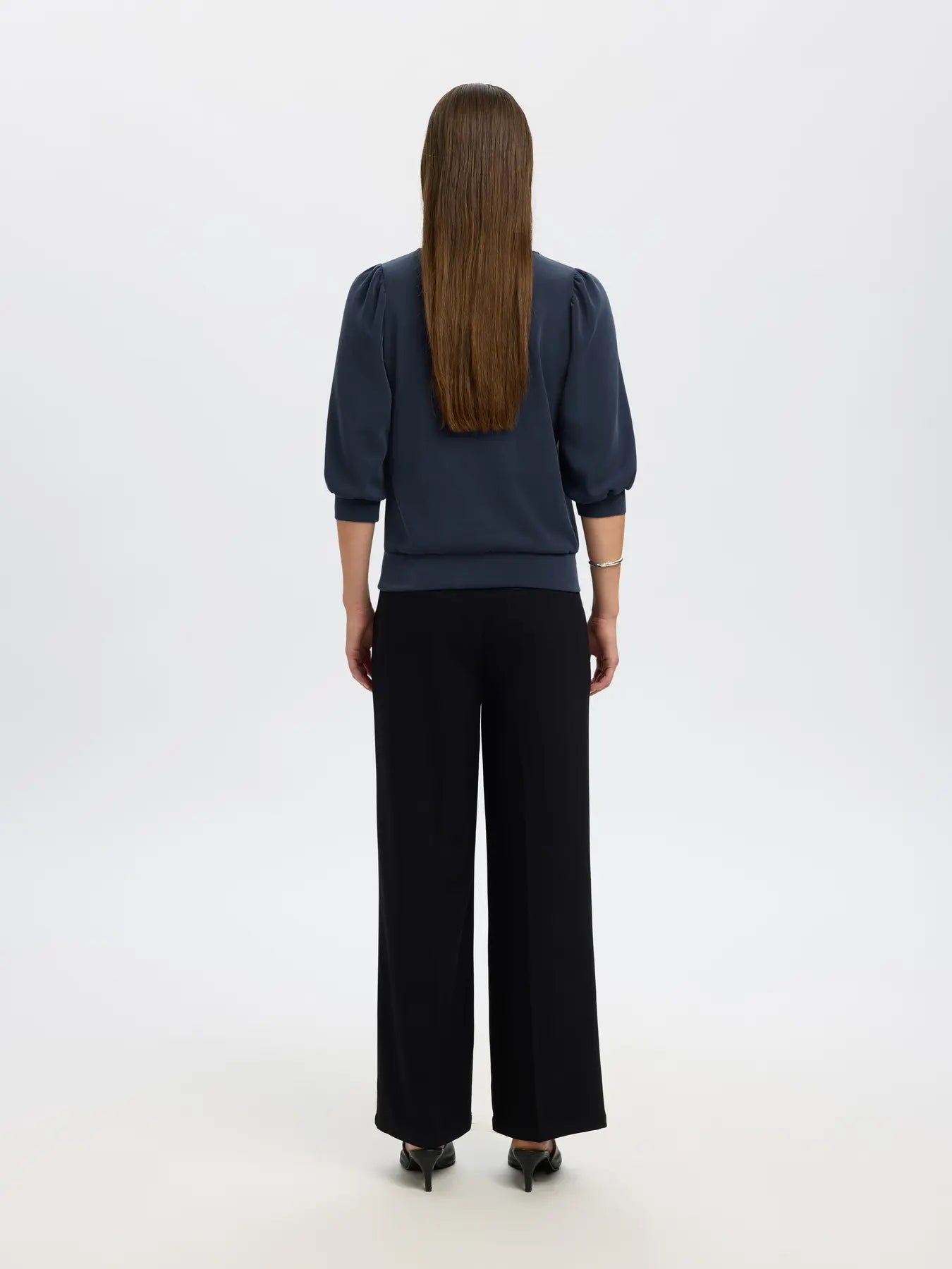 picture of Selected Tenny 3/4 Sweat Top - Dark Sapphire - Number Two - womens - fashion - clothing - Selected Femme 7