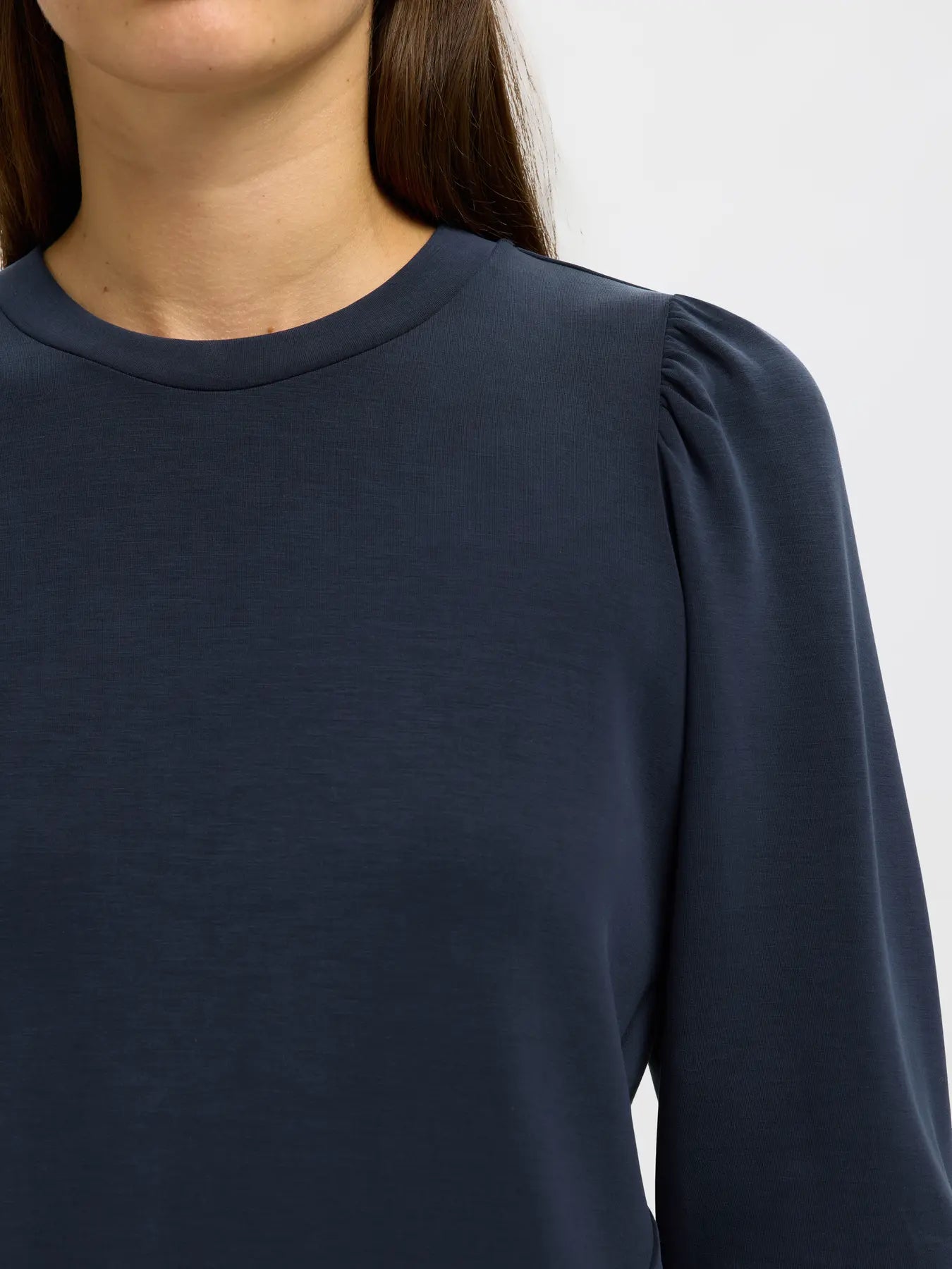 picture of Selected Tenny 3/4 Sweat Top - Dark Sapphire - Number Two - womens - fashion - clothing - Selected Femme 2