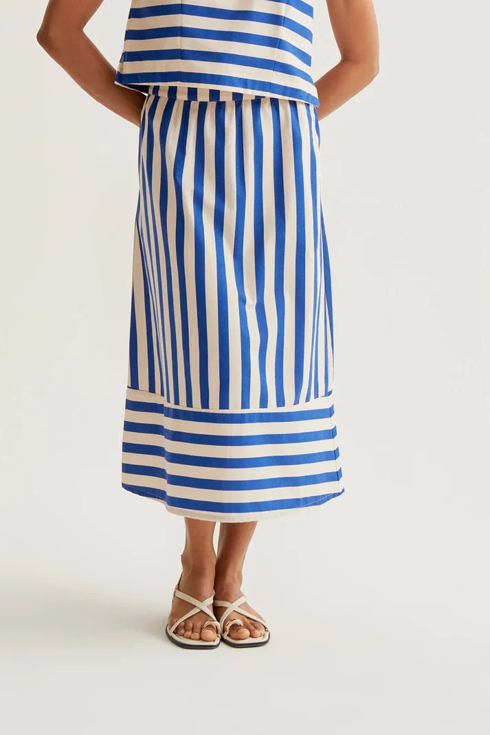 picture of Compania Fantastica 41032 Skirt Stripes - Bamboo Blue - Number Two - womens - fashion - clothing - Compania Fantastica 1