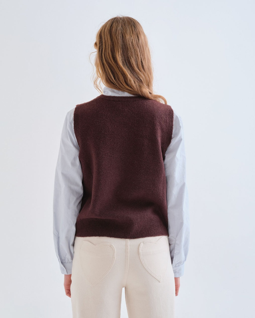 picture of Compania Fantastica 10236 Big Flower Vest - Brown - Number Two - womens - fashion - clothing - Compania Fantastica 5