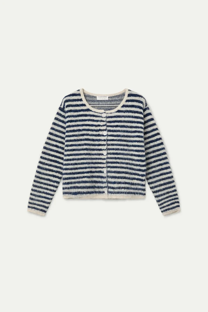Compania Fantastica 10237 Stripe Cardigan - Blue/White