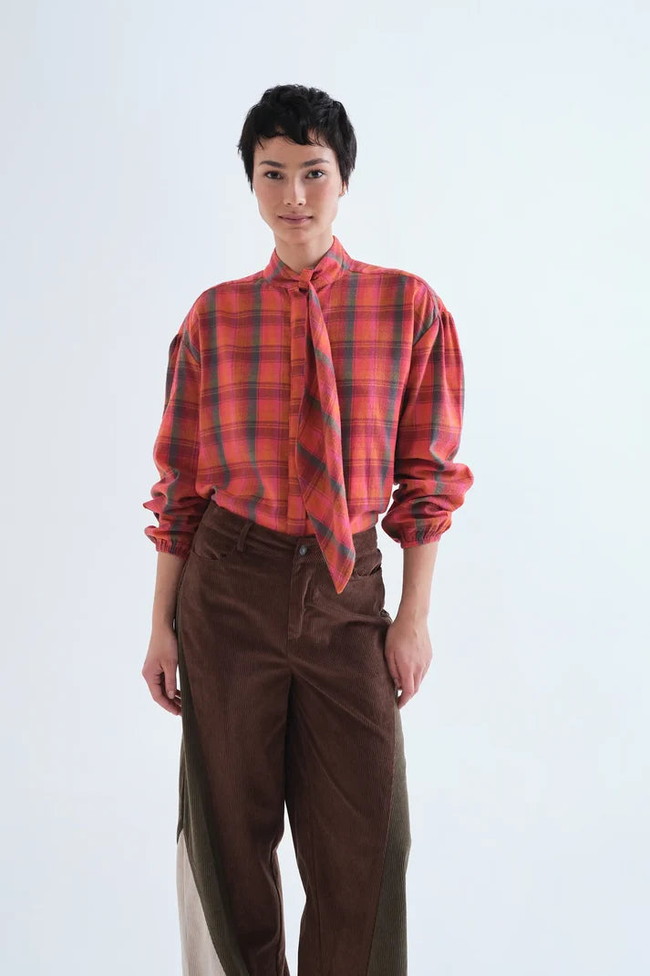 Compania Fantastica 40001 Plaid Shirt - Pink