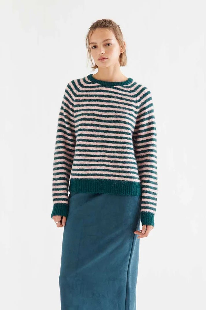 picture of Compania Fantastica 10465 Stripe Jumper - Green/Pink - Number Two - womens - fashion - clothing - Compania Fantastica 4