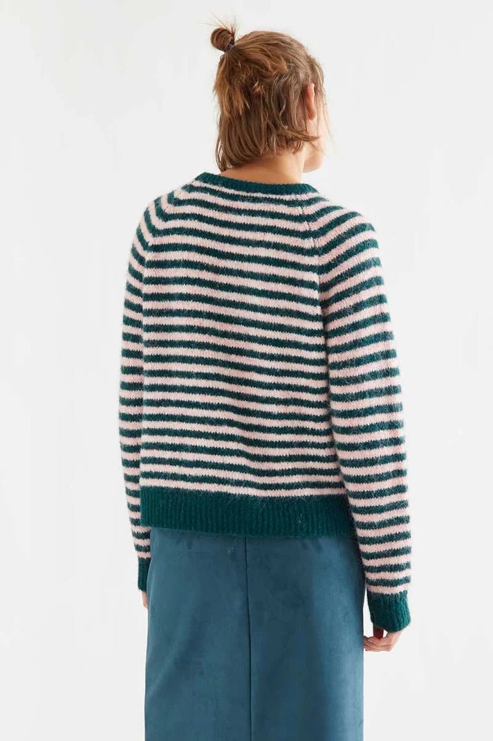 picture of Compania Fantastica 10465 Stripe Jumper - Green/Pink - Number Two - womens - fashion - clothing - Compania Fantastica 5