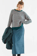picture of Compania Fantastica 10465 Stripe Jumper - Green/Pink - Number Two - womens - fashion - clothing - Compania Fantastica 1