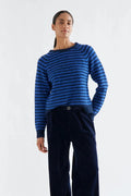 picture of Compania Fantastica 10466 Stripe Jumper - Navy/Blue - Number Two - womens - fashion - clothing - Compania Fantastica 1