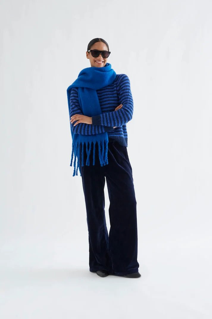 picture of Compania Fantastica 10466 Stripe Jumper - Navy/Blue - Number Two - womens - fashion - clothing - Compania Fantastica 4