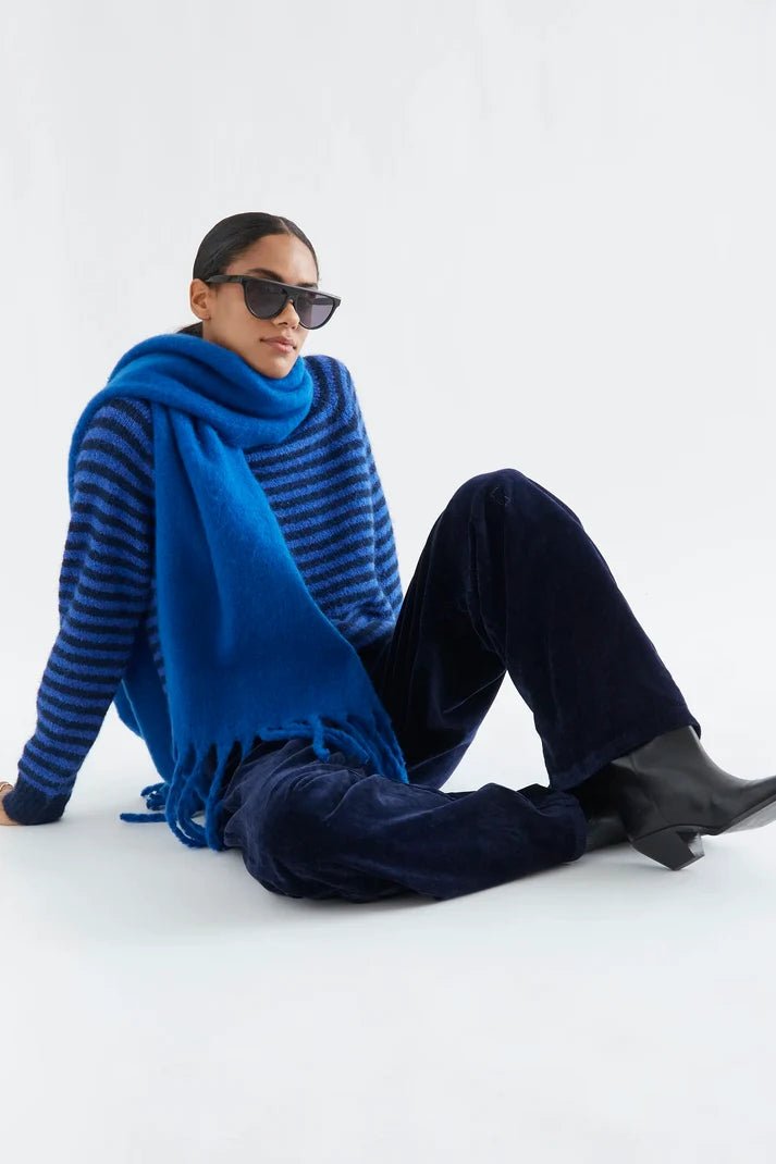 picture of Compania Fantastica 10466 Stripe Jumper - Navy/Blue - Number Two - womens - fashion - clothing - Compania Fantastica 2