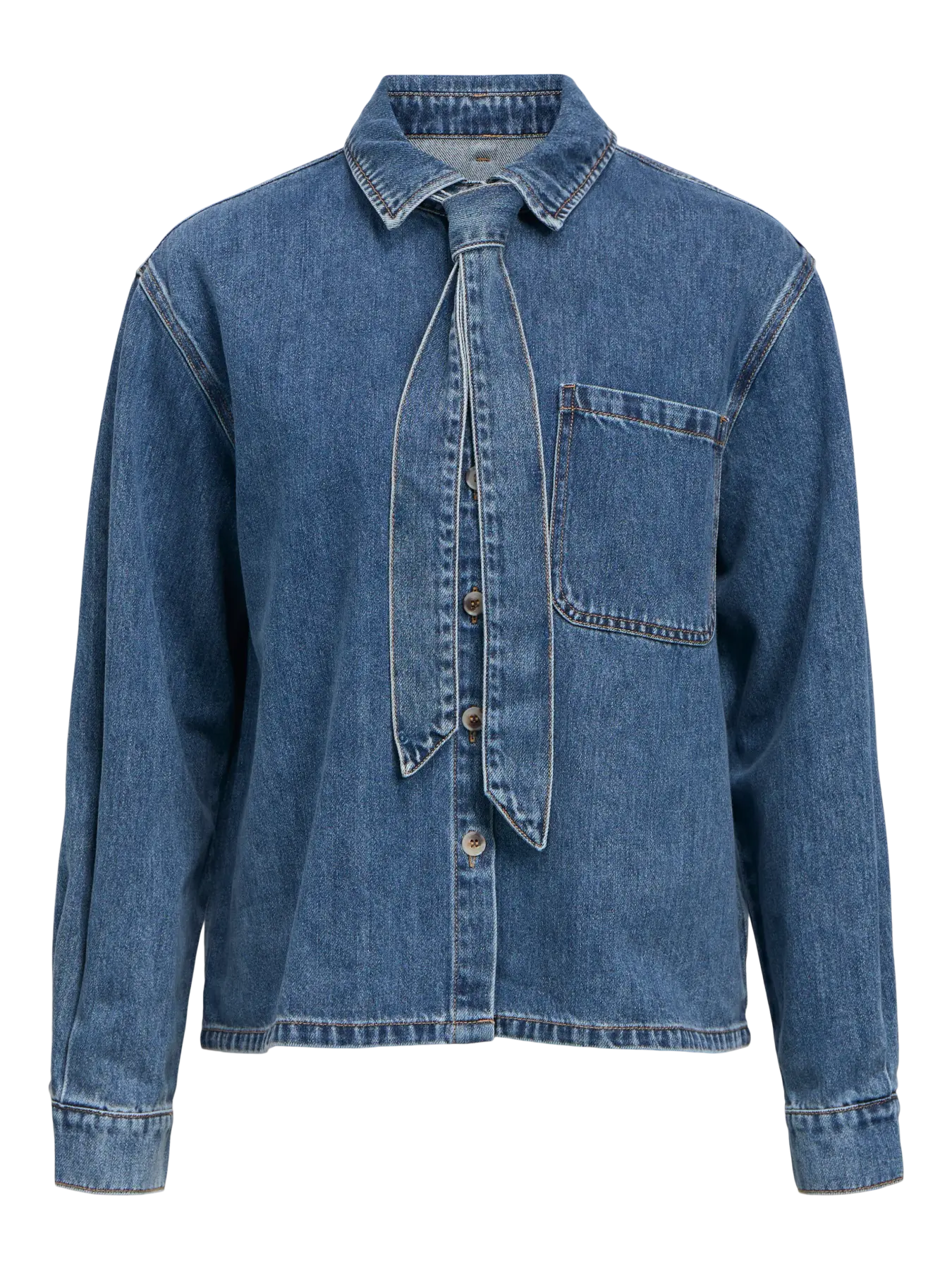 Object Rosie Shirt - Medium Blue Denim
