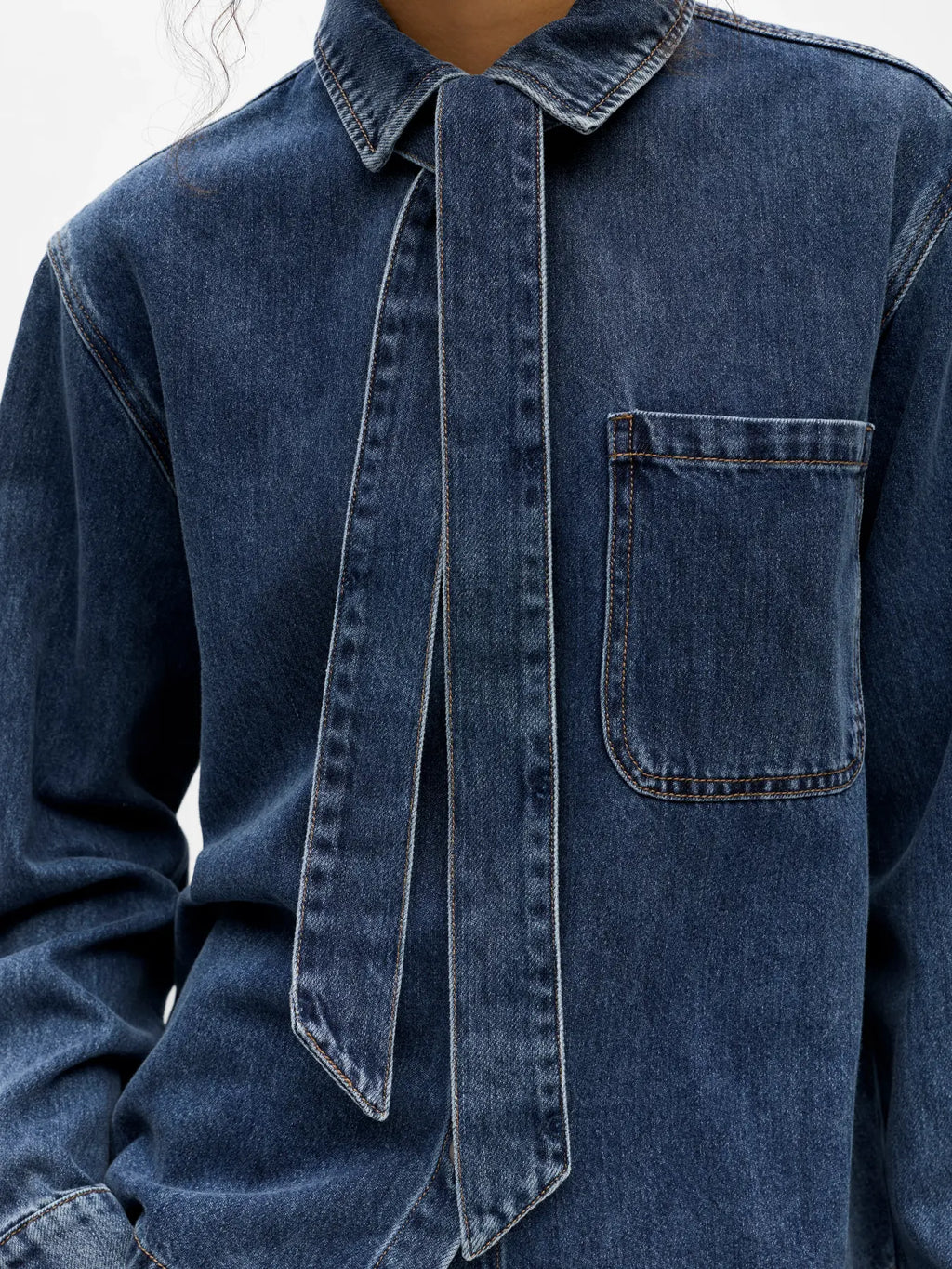 Object Rosie Shirt - Medium Blue Denim